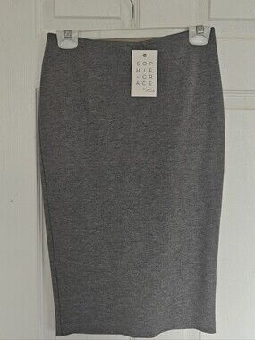 NWT SophieGrace Gray Pencil Skirt - Sleek Women's Workwear